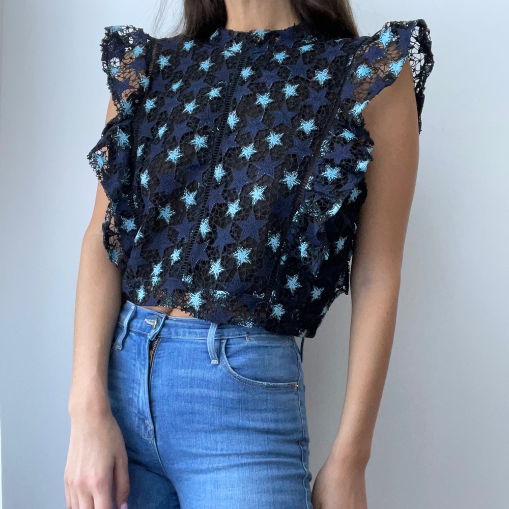 Mixology Lace Star Top